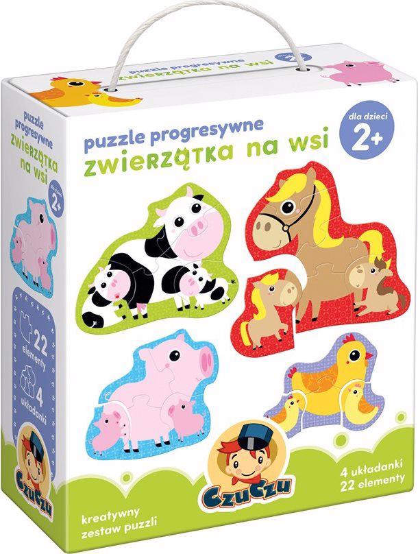 Puzzle Quebra-cabeça Zvieratká z farmy 4v1