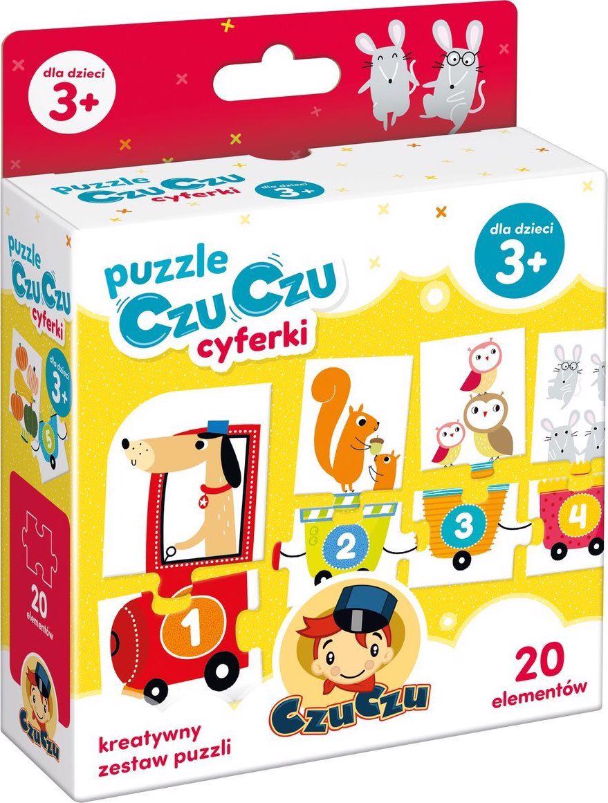 Puzzle Train with animals and numbers
