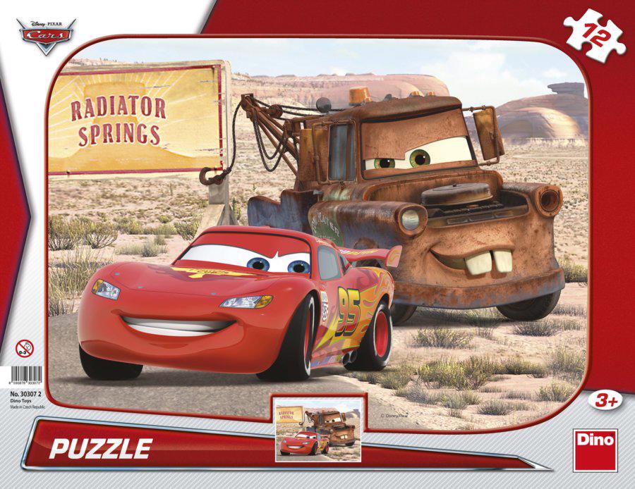 Puzzle Auto: Blesk & Burák 12 dielikov