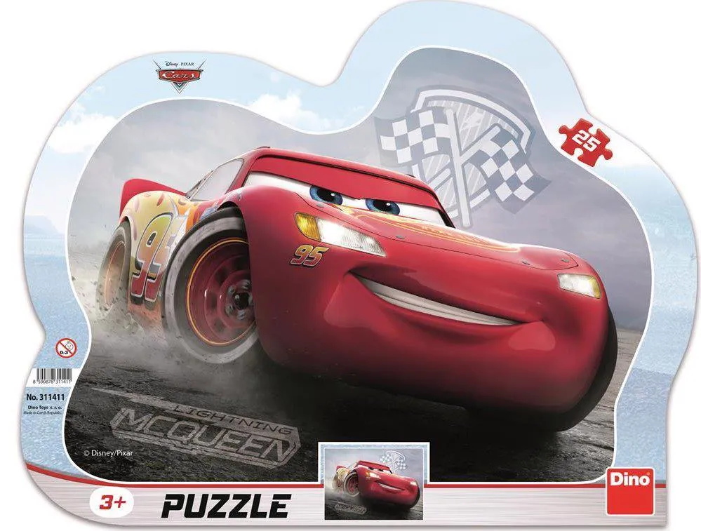 Puzzle Biler: Lightning McQueen 25 stk