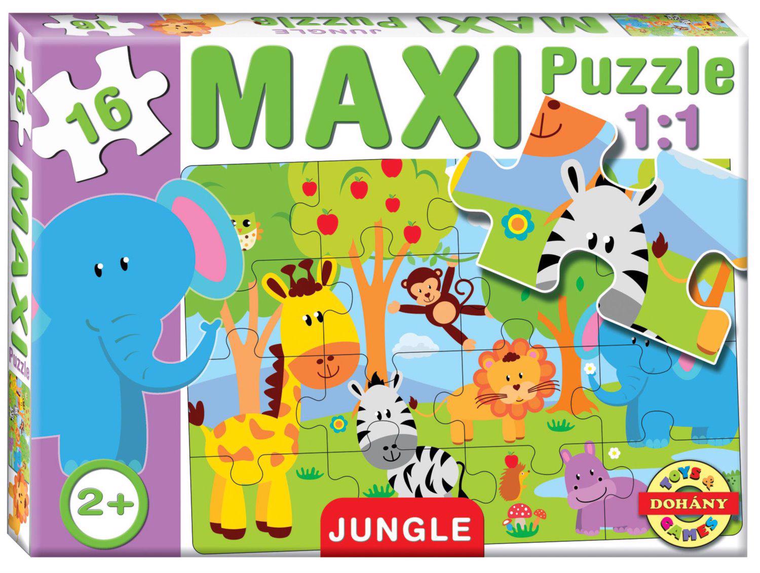 Puzzle Džungľa 16 dielikov maxi