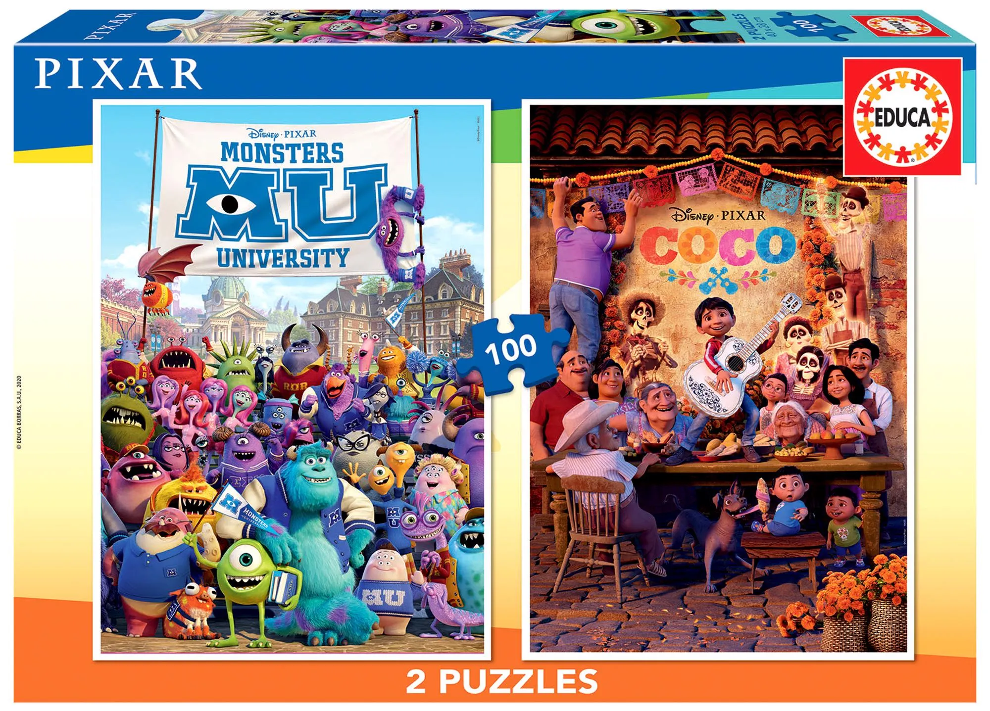 Puzzle 2x100 Coco and monsters