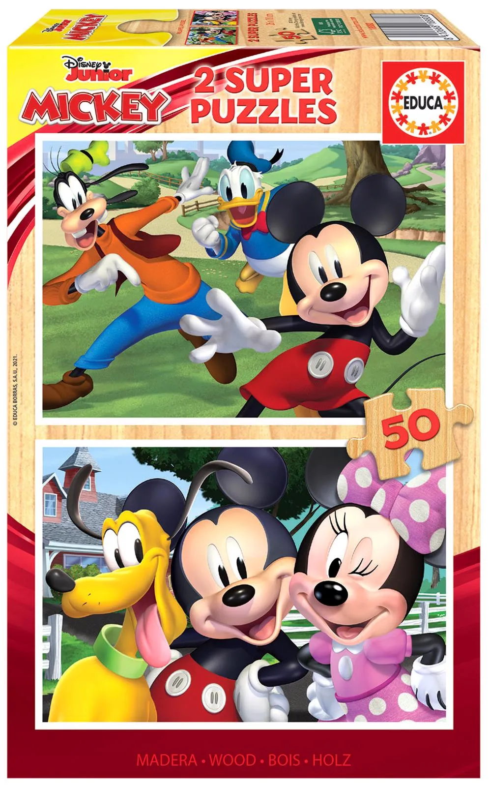 Puzzle 2x50 Mickey Mouse