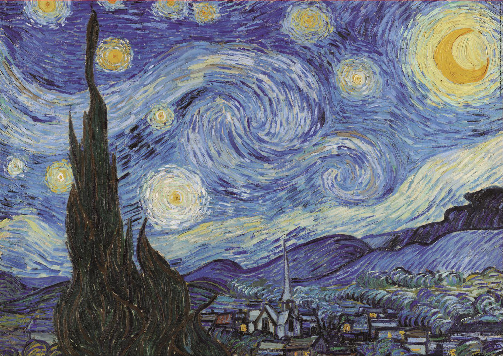 Puzzle Kolekcja sztuki: Gogh: Gwiaździsta noc