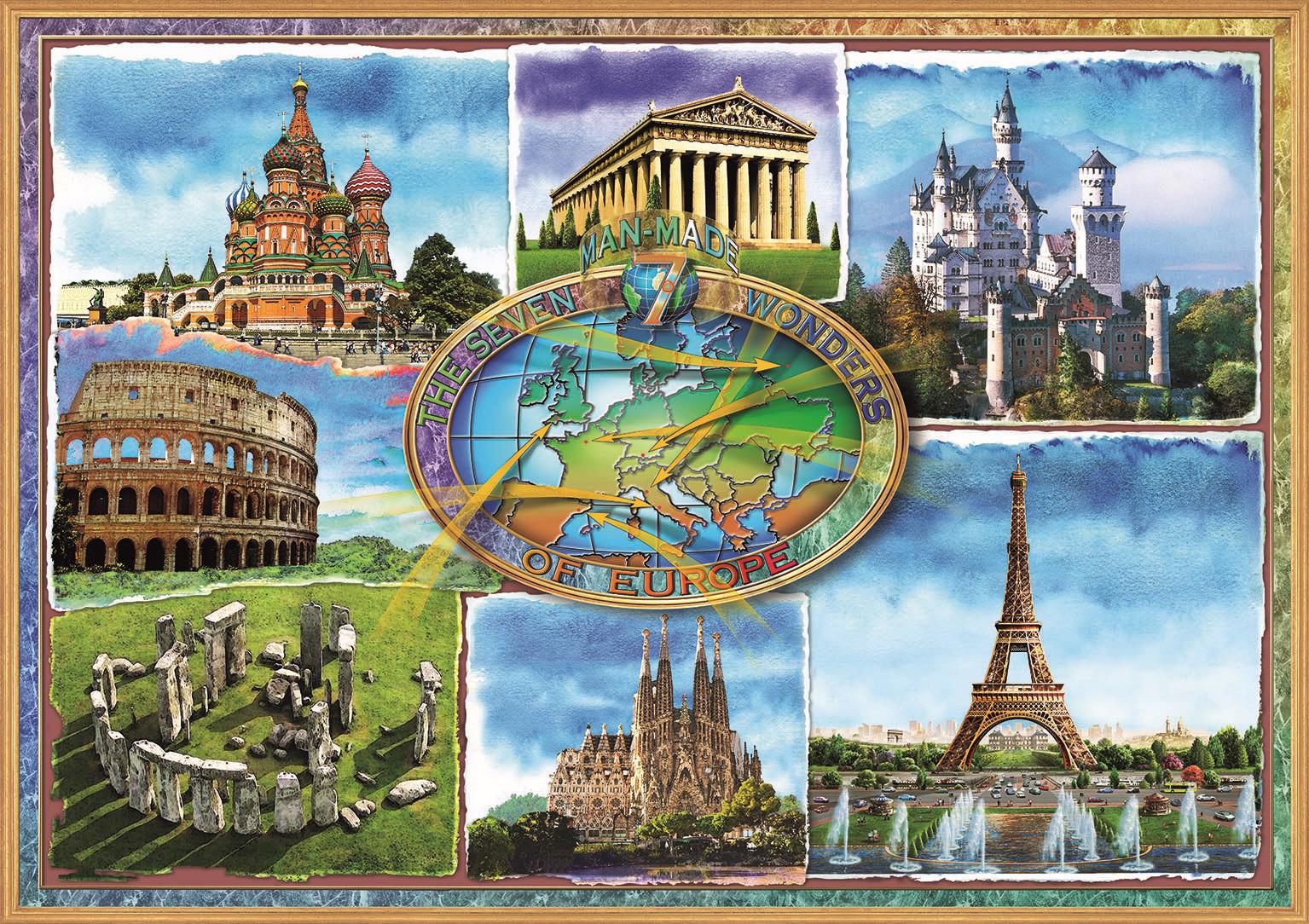 Puzzle Sedem evropskih čudes