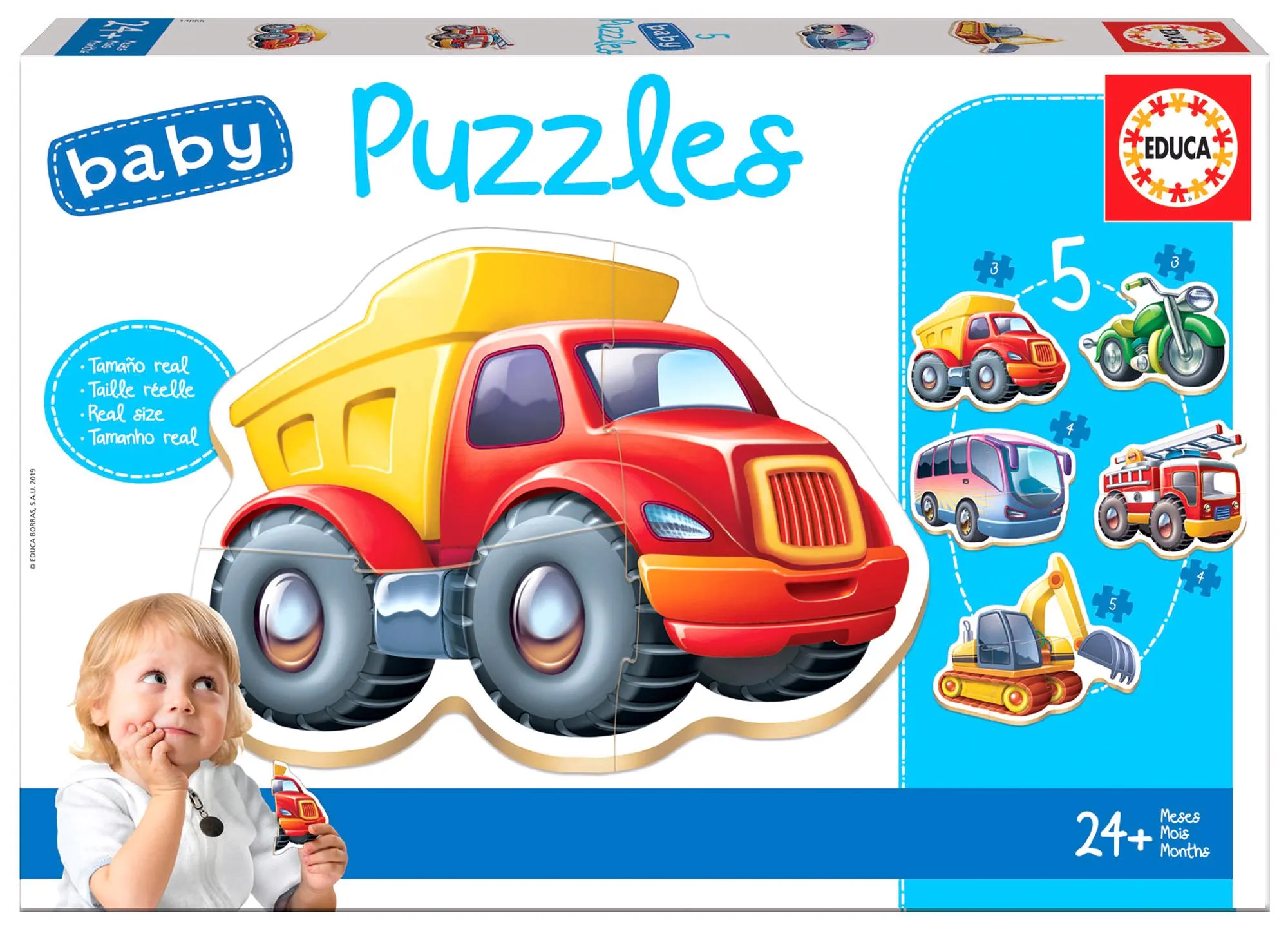 Puzzle 4v1 Baby kolekcia: Doprava