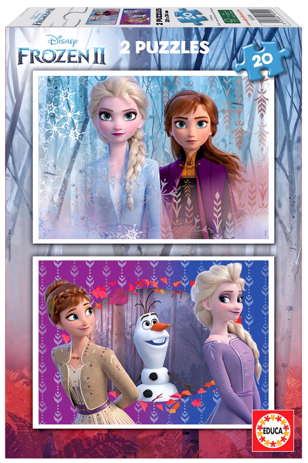 Puzzle 2x20 Frozen ľadové kráľovstvo