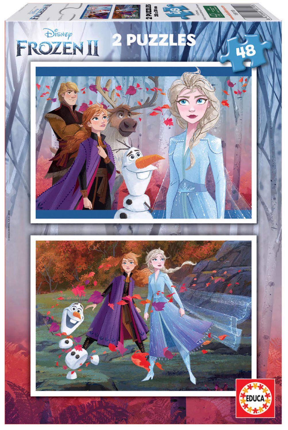 Puzzle 2x48 Frozen, Reino de Hielo