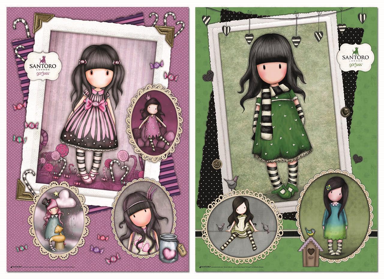 Puzzle EDUCA - Gorjuss Seven Sisters and April's shower SANTORO series.  Kids dolls with 200 PCs multicolor creative toys puzzles