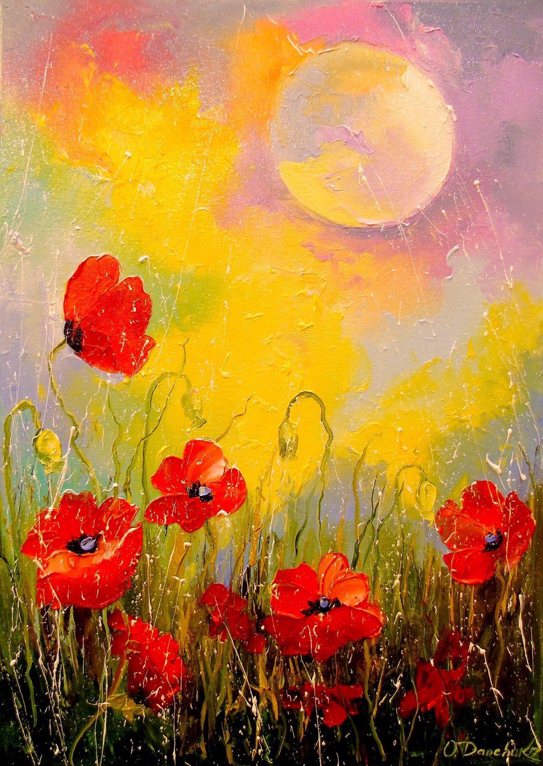 Puzzle Poppies in the Moonlight