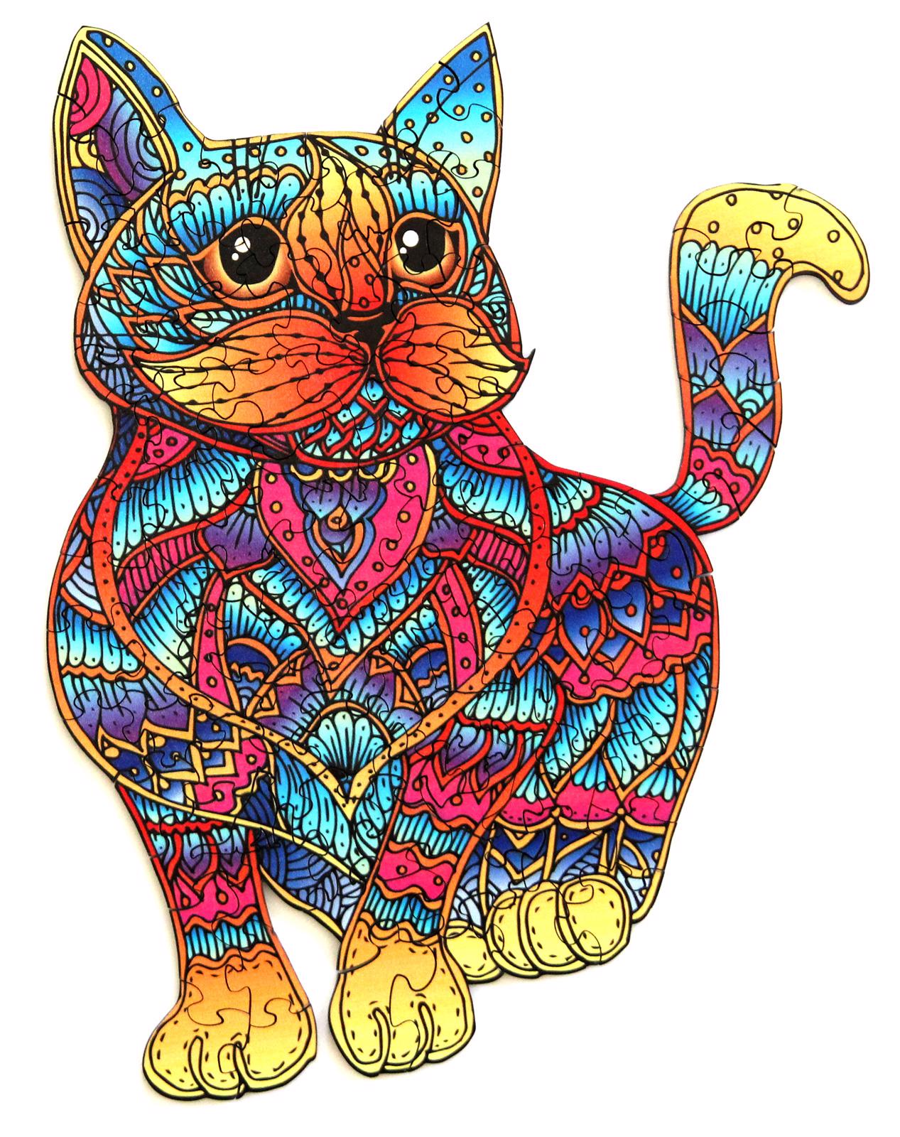 Puzzle Wooden colored Cat