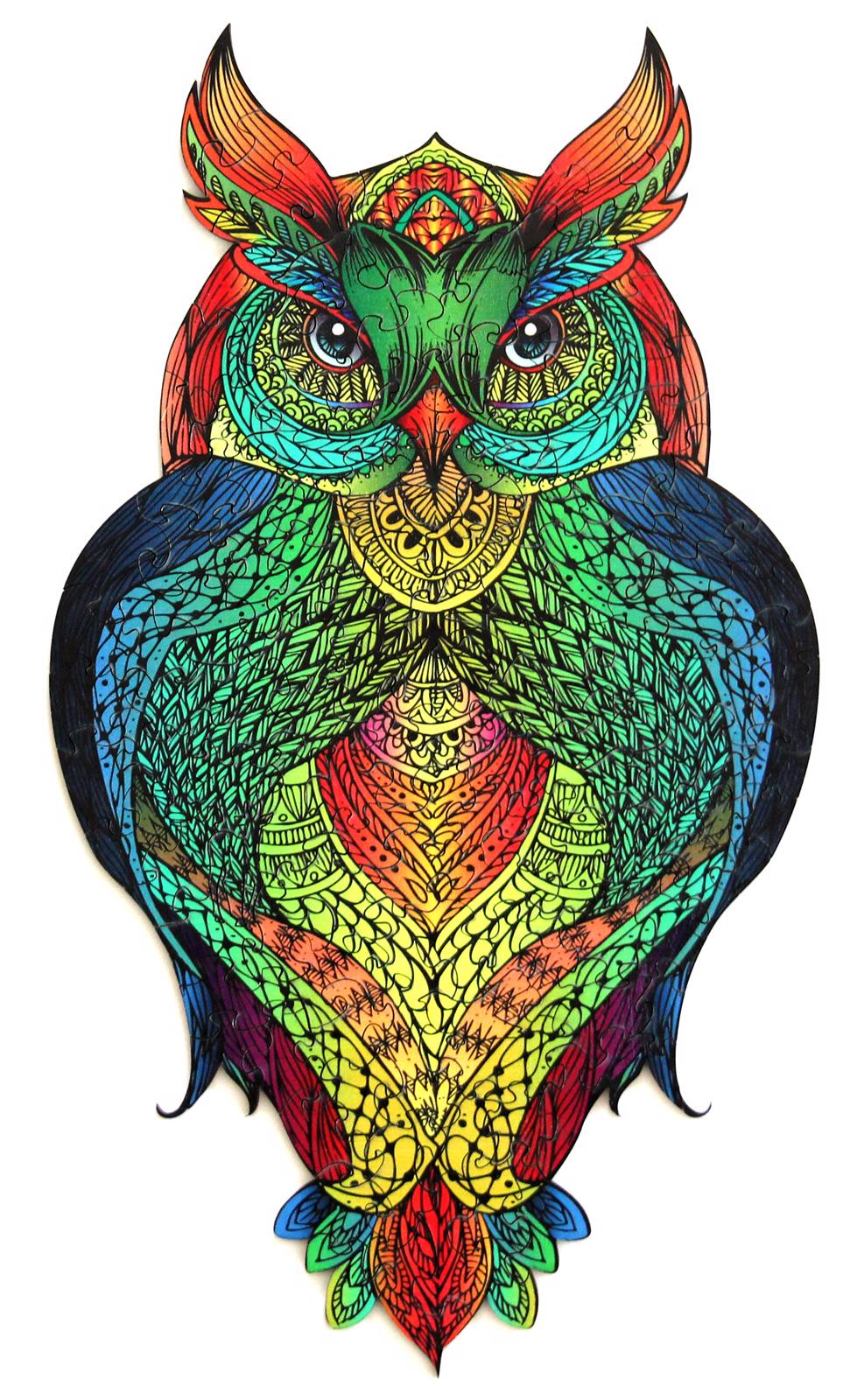 Puzzle Wooden colored Owl