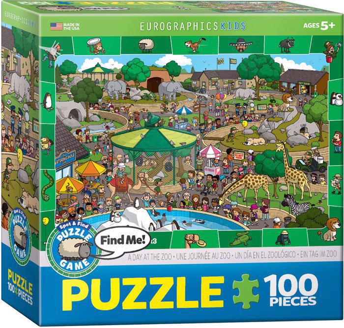 Puzzle Един ден в зоопарка 100XXL