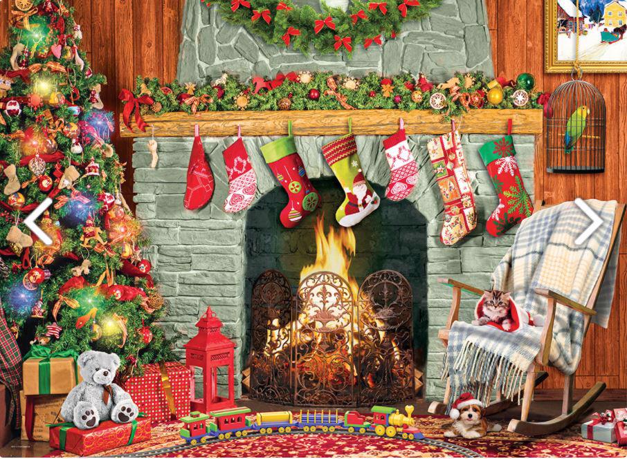 Puzzle Christmas by the Fireplace 500 XXL