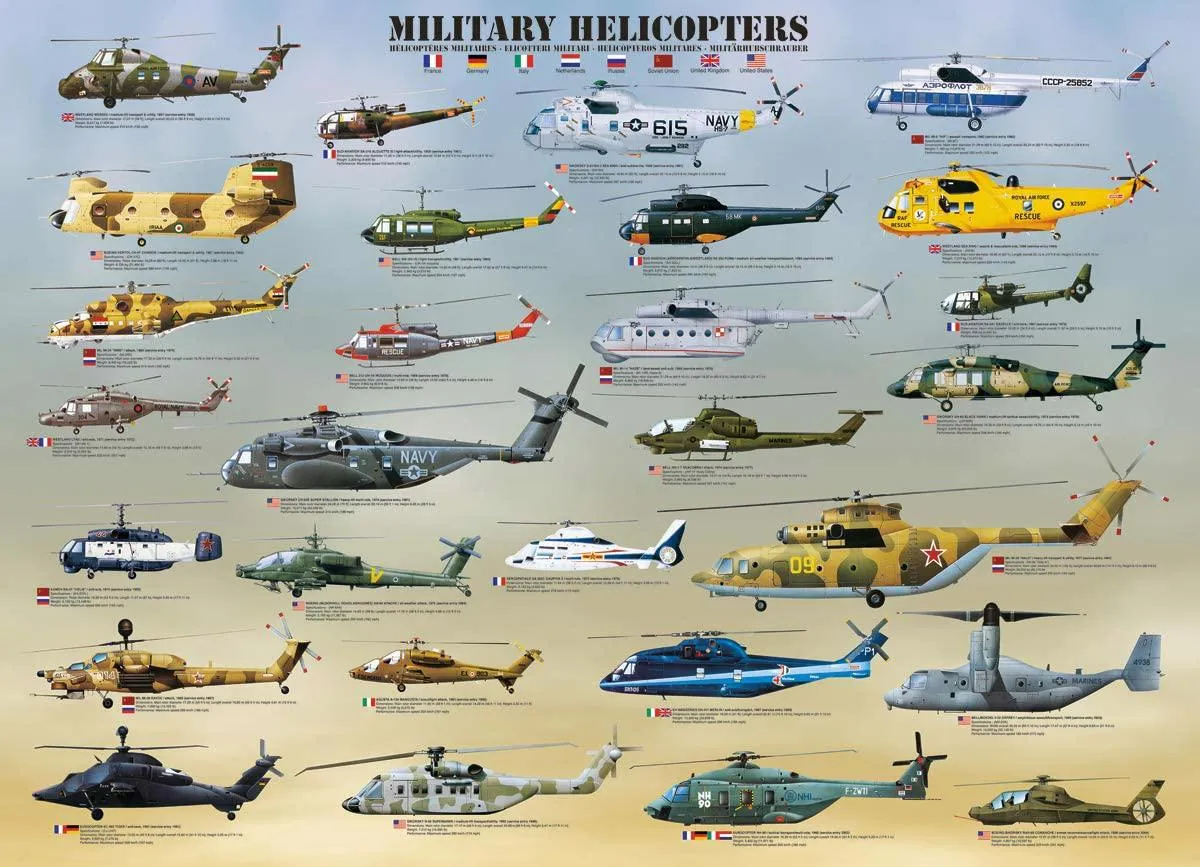 Puzzle Military Helicopter XXL