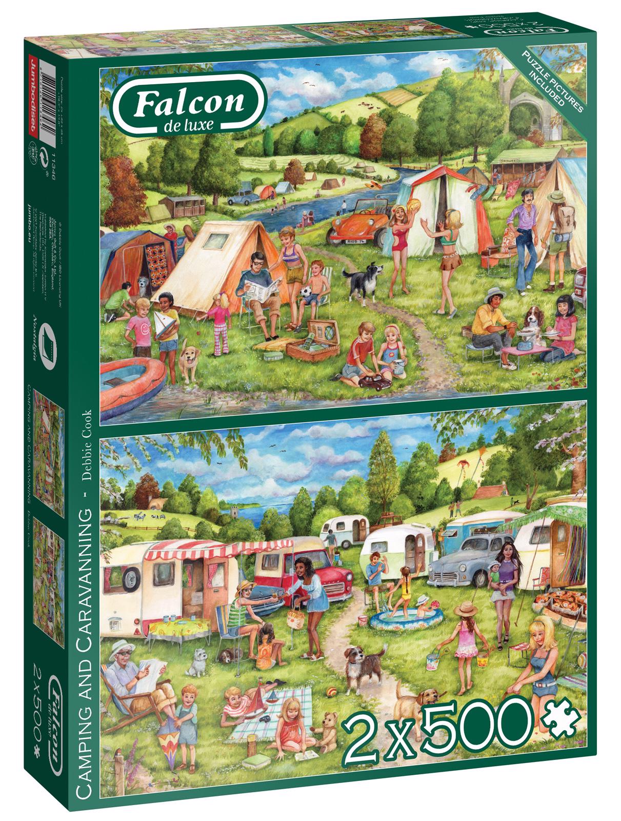 Puzzle 2x500 Camping og Caravaning