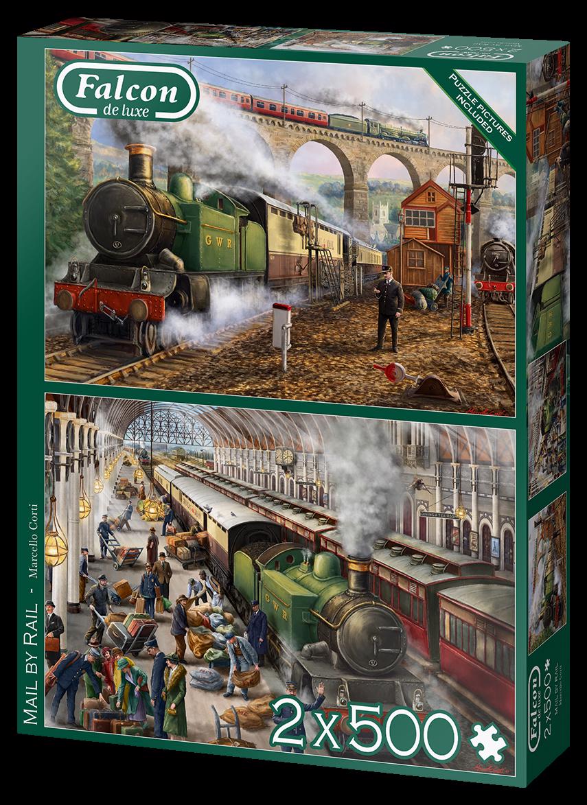 Puzzle 2x500 Mail med järnväg
