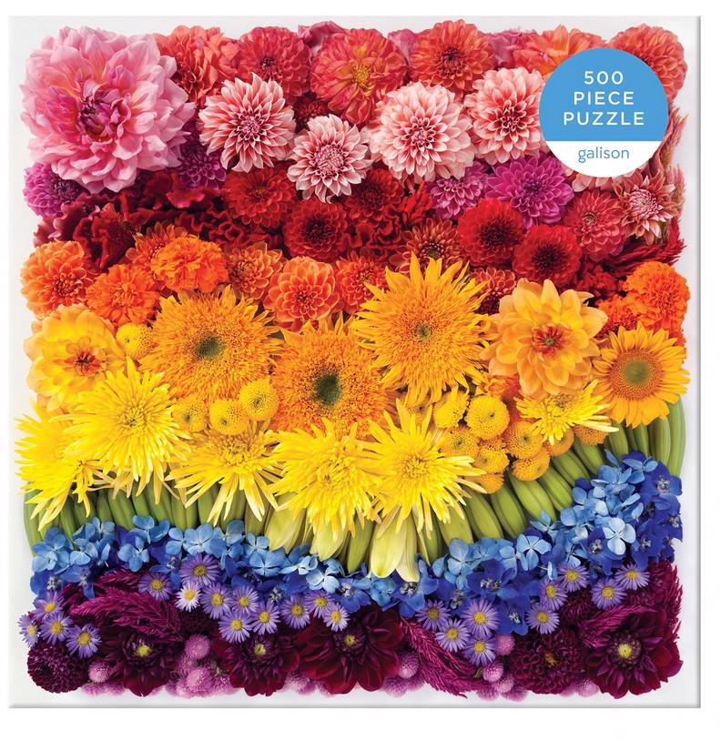 Puzzle Szivárványszínű virágok
