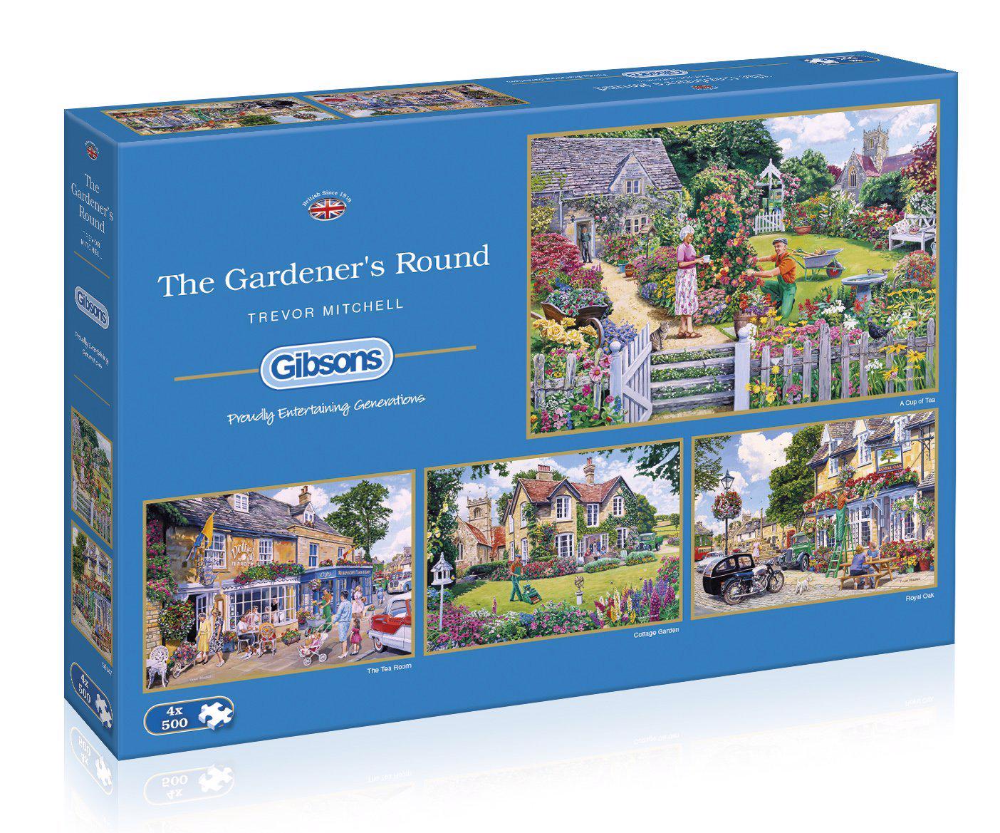 Puzzle 4x500 La ronda del jardinero