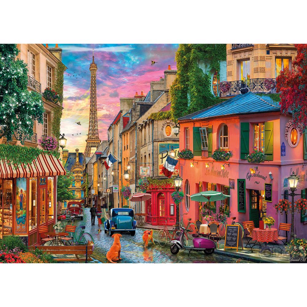Puzzle Auringonlasku Pariisin yli 1000