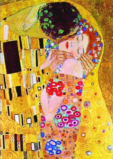 Puzzle Klimt Gustav: De kus 1000