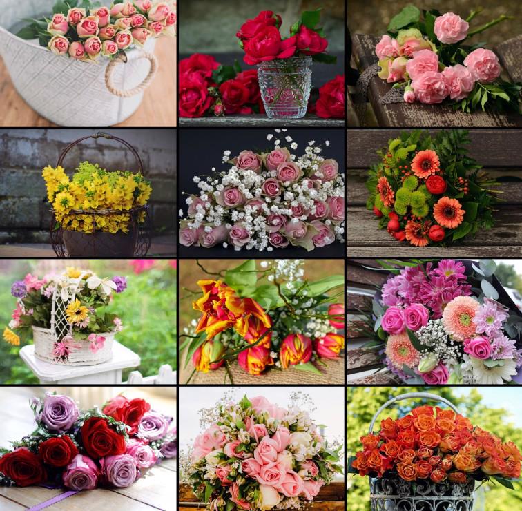 Puzzle Collage - Blomster