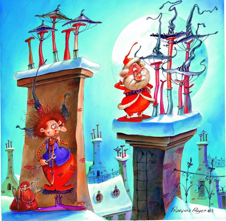 Puzzle François Ruyer - The Witch and Santa Claus