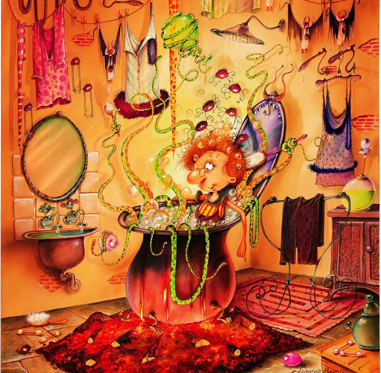 Puzzle François Ruyer - Vještica - U kupaonici