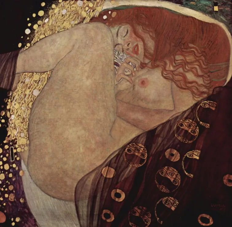 Puzzle Gustav Klimt: Danaé, 1907-1908 - 1000