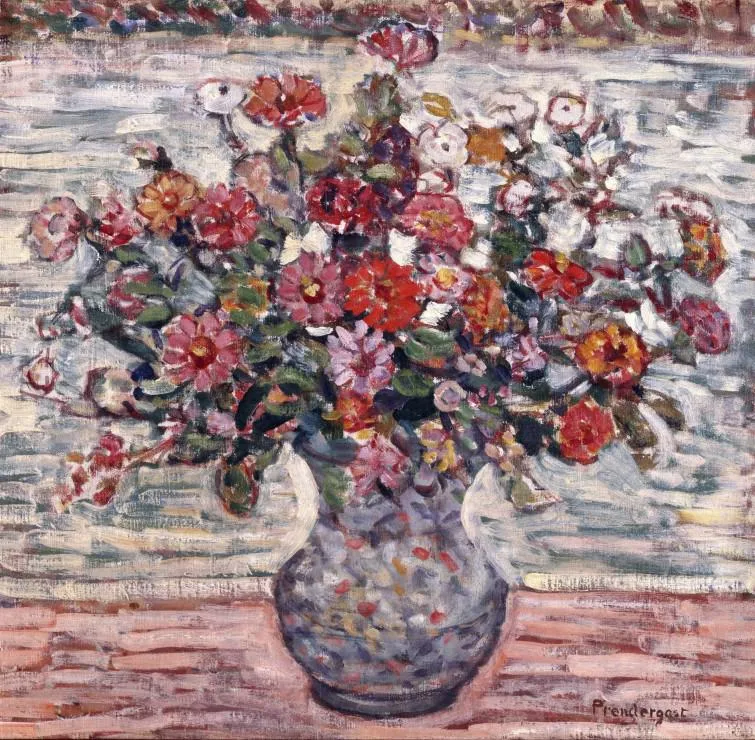 Puzzle Prendergast: Flores em um vaso, 1910 - 1913