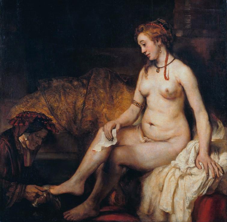 Puzzle Рембранд - Витшеба в нейната баня, 1654 1000