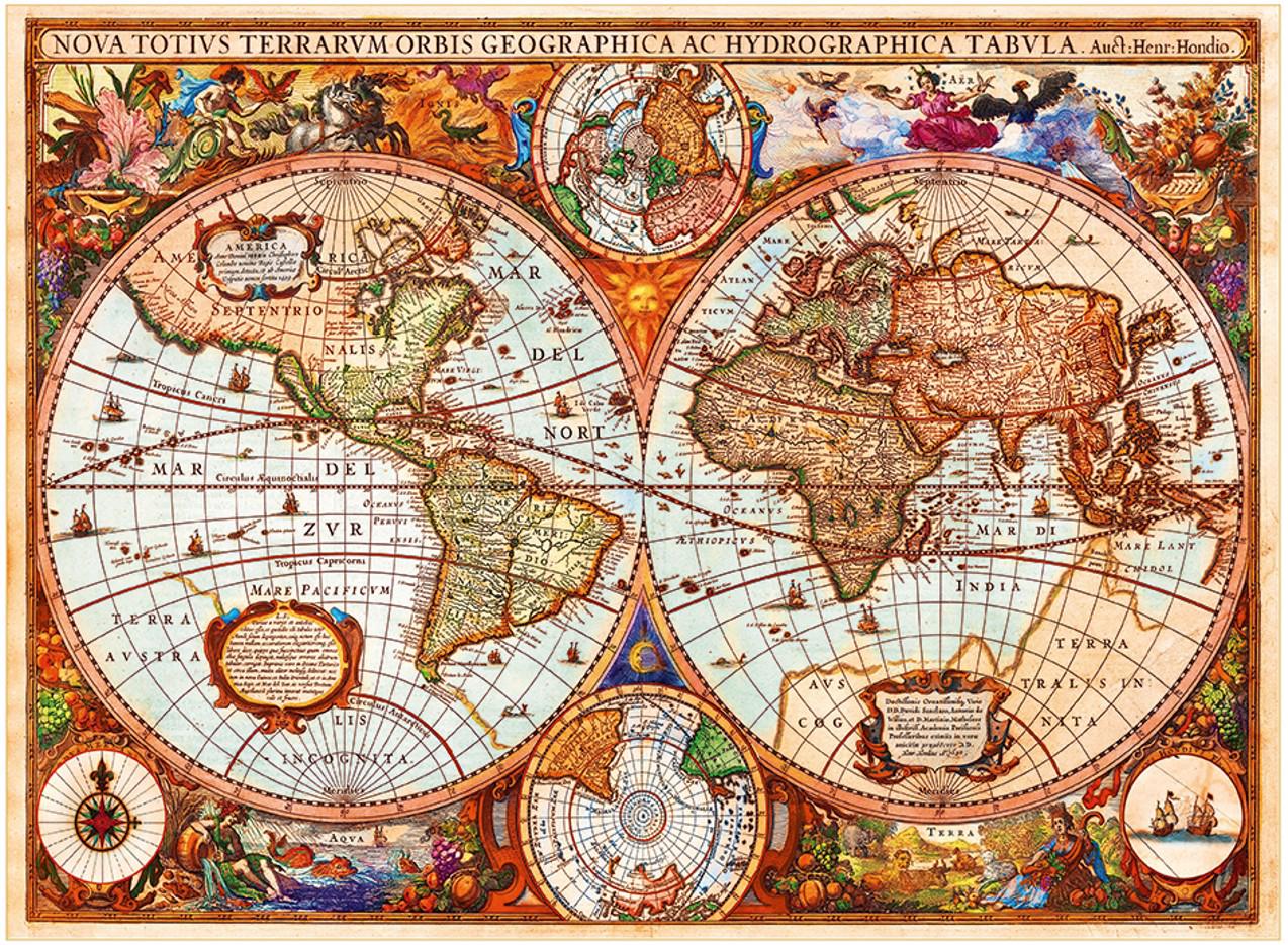 Puzzle Mapa świata 3000