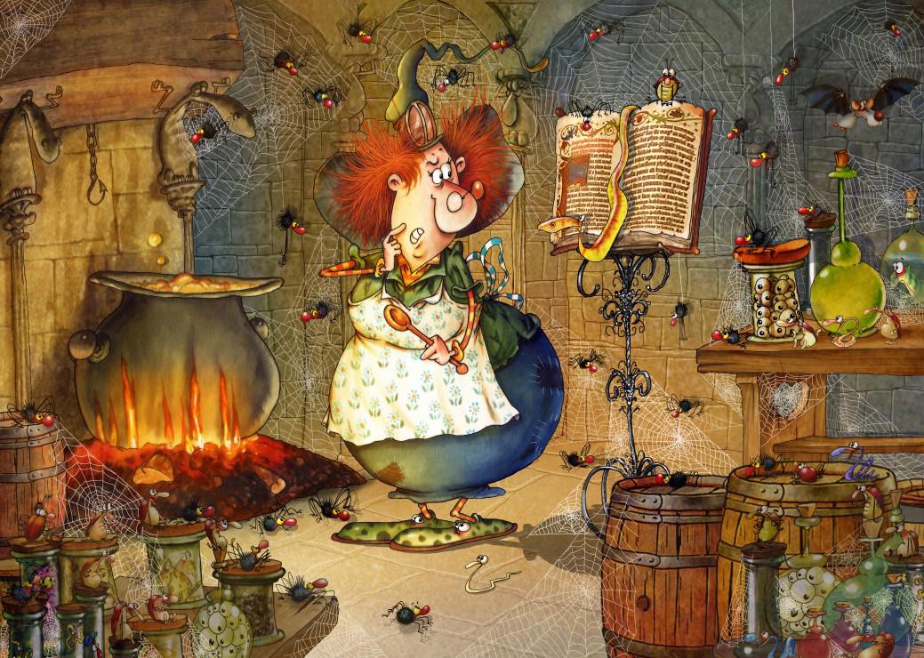 Puzzle François Ruyer - Witch - In the kitchen