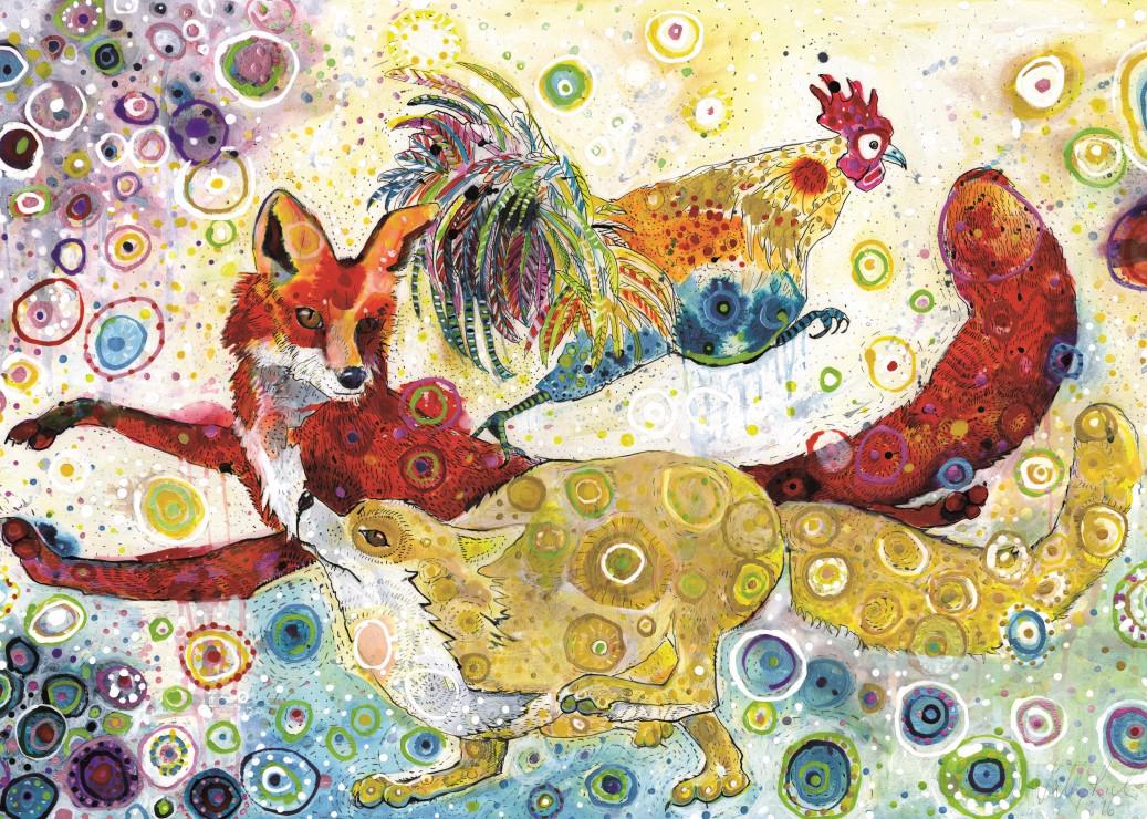 Puzzle Sally Rich — Skaczący lis