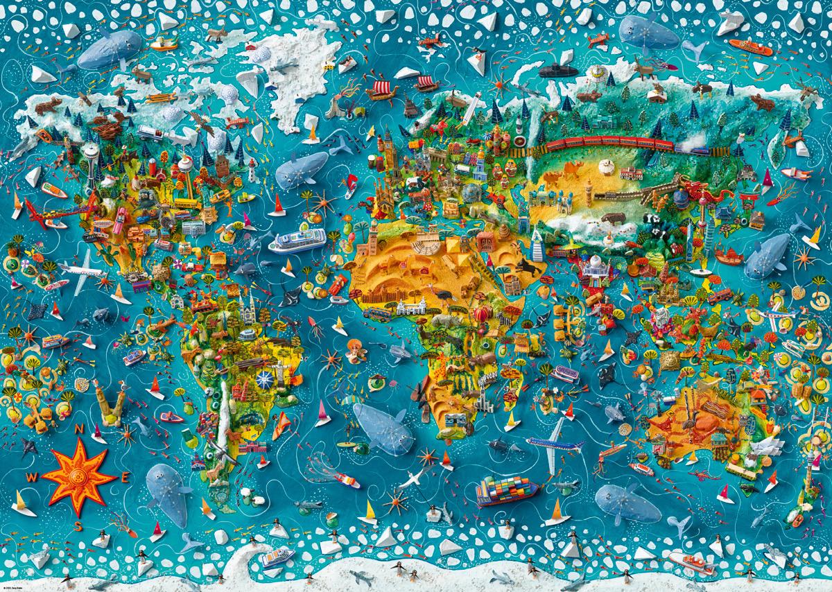 Puzzle Miniatuur Wereld 2000 stukjes