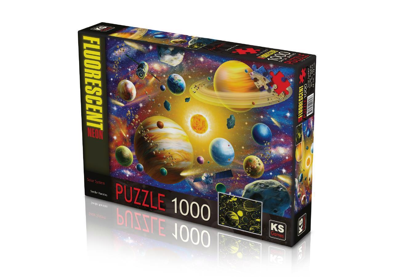 Puzzle Système Solaire Néon 1000