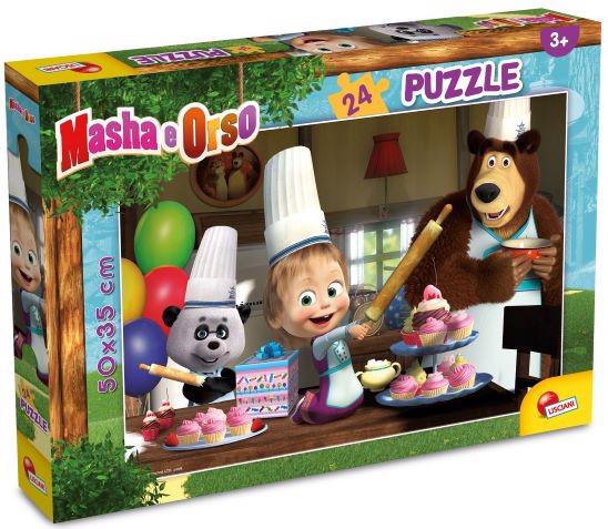 Puzzle Máša a medvěd - V kuchyni 24 dílků