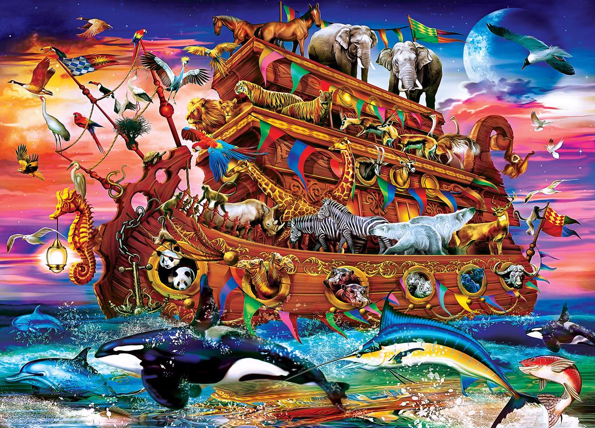 Puzzle El arca de Noé se aleja