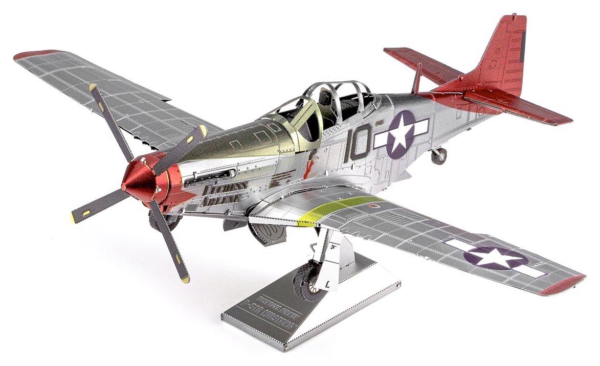Puzzle Tuskegee Airmen P-51D Mustang repülőgép - Fém - 3D 