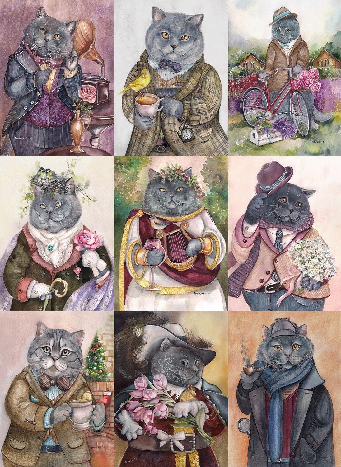 British Cats collage