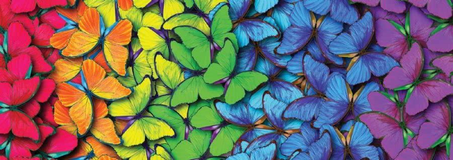 Puzzle Panorama koláže motýlů
