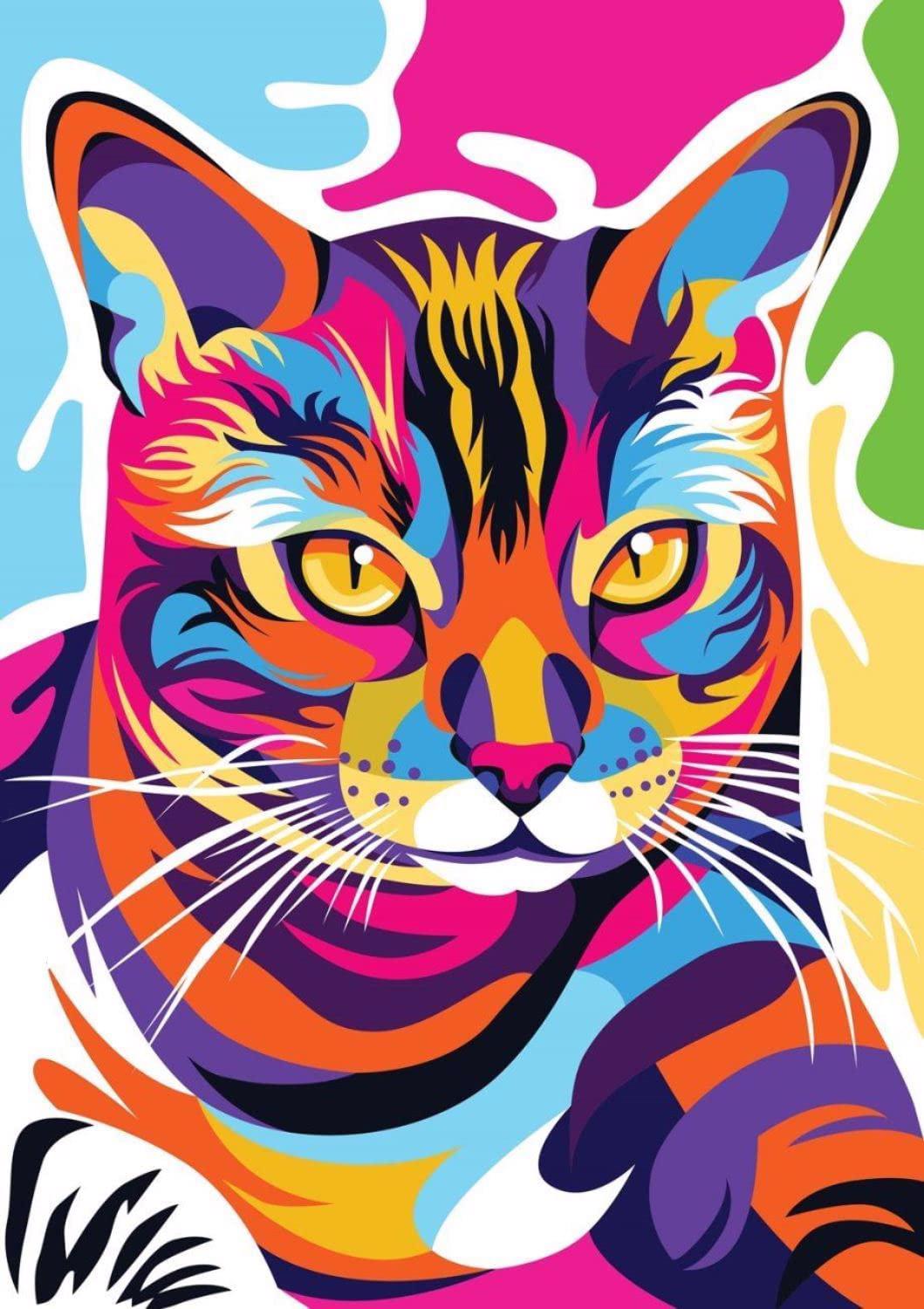 Puzzle Colorful Cat 1000