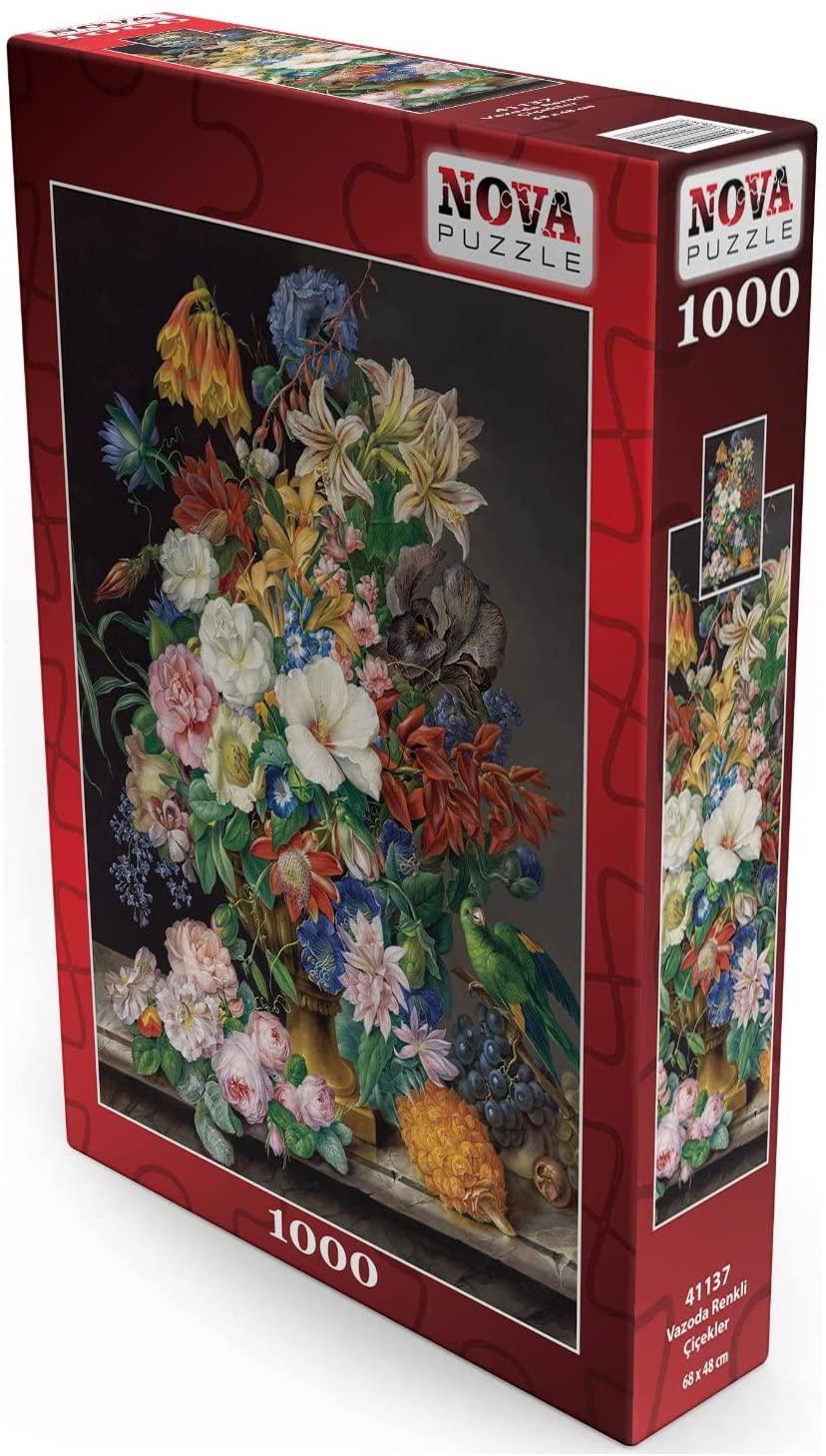 Puzzle Kleurrijke bloemen 1000