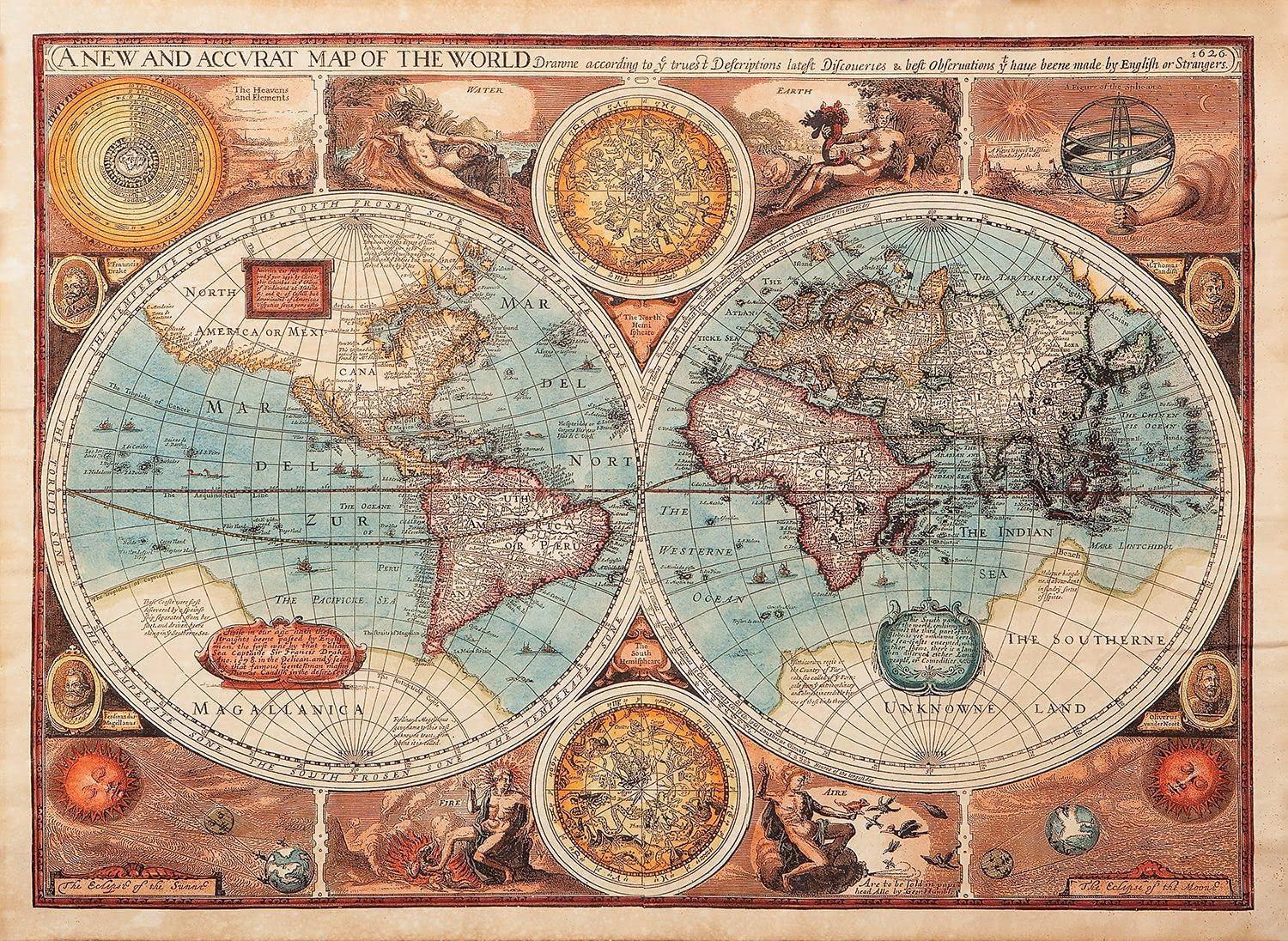 Puzzle Χάρτης του Παλαιού Κόσμου 1000
