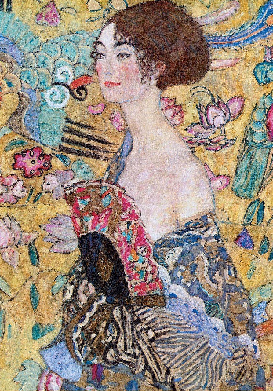 Puzzle Klimt: Lady with a fan 1000