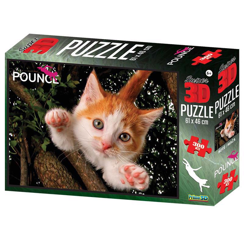 Puzzle 3D efekt: Mačka