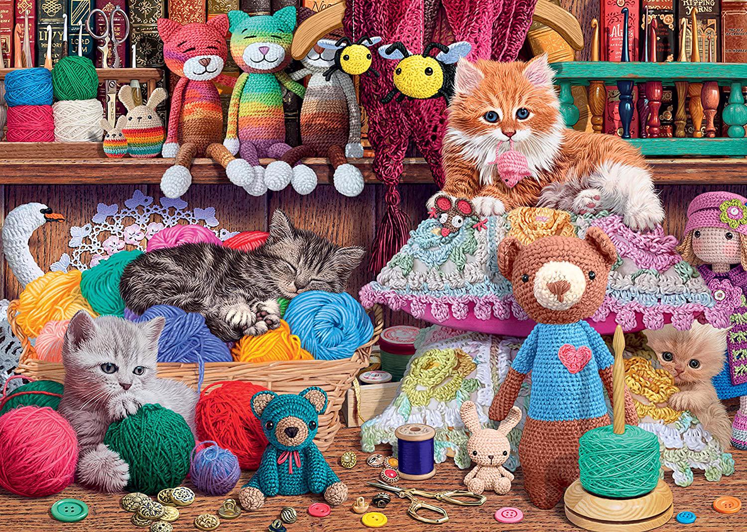 Puzzle Tangled kittens 1000