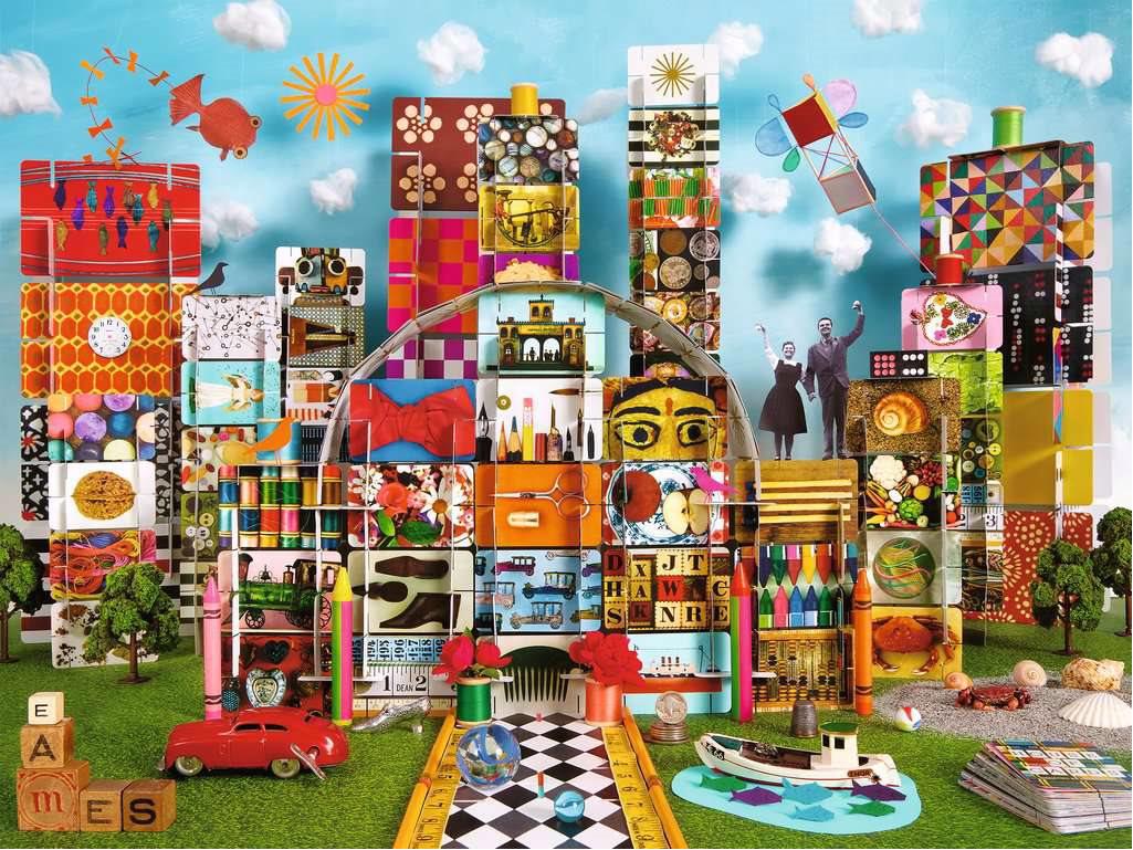 Puzzle Kartenhaus-Fantasie