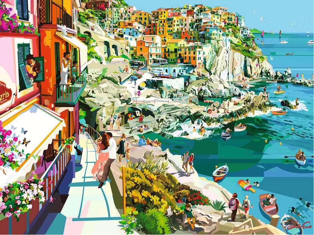 Puzzle Romance in Cinque Terre, Italy