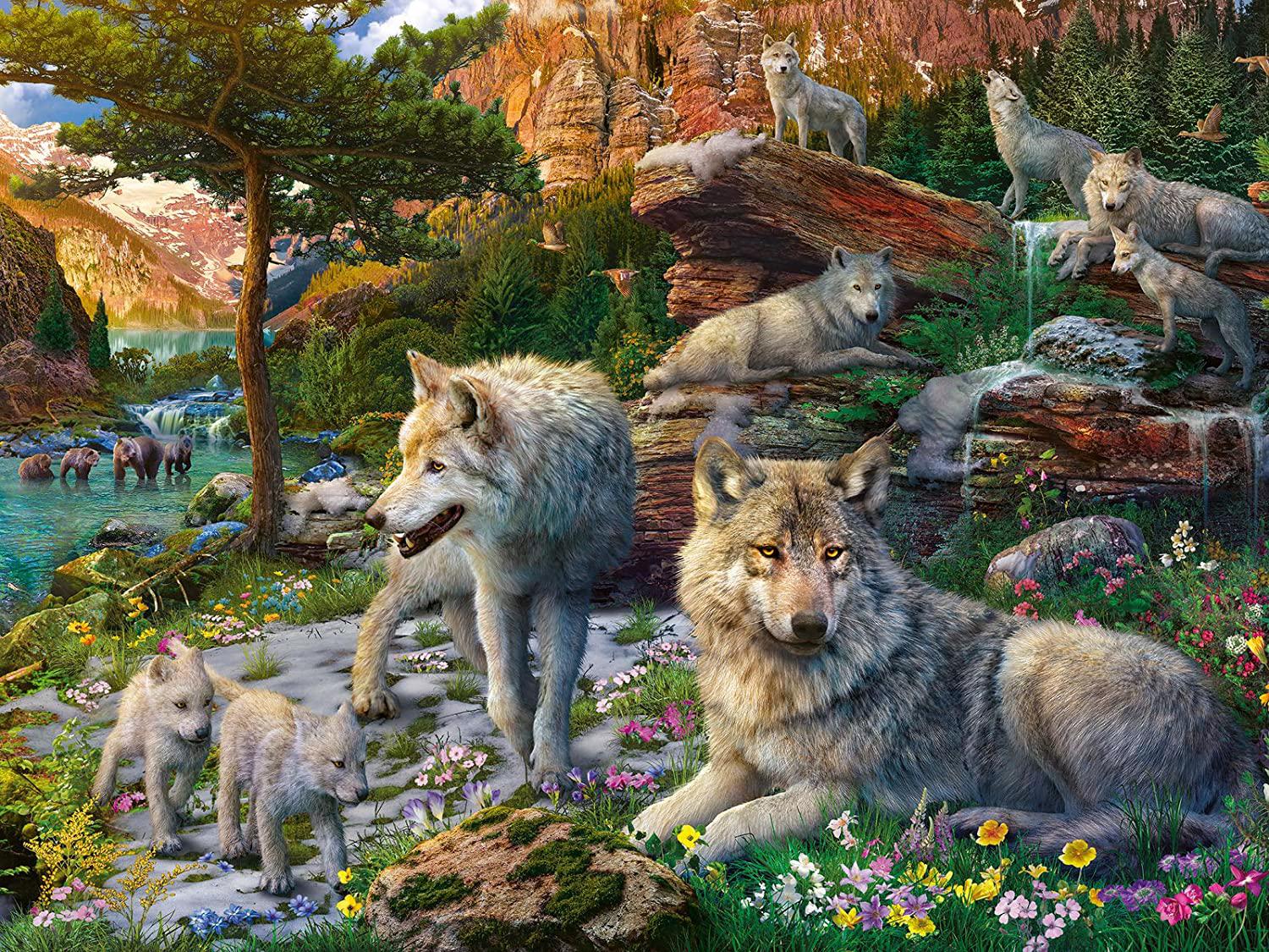 Puzzle Spring Wolves 1500